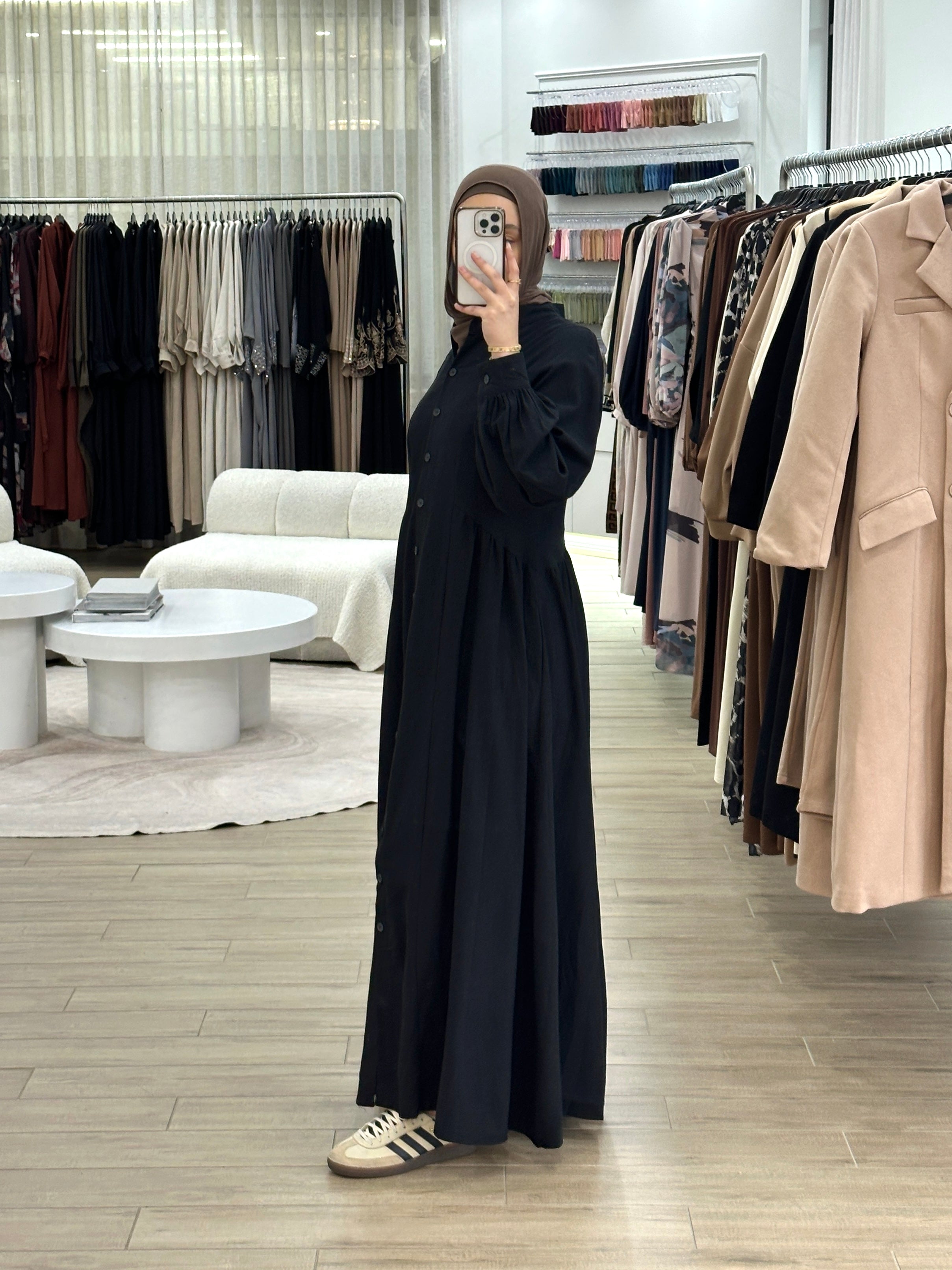 AQILLA BUTTON DRESS