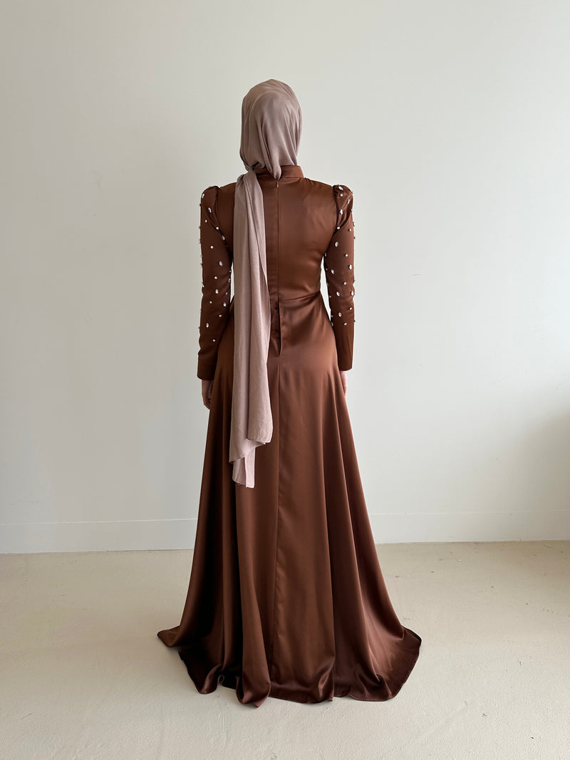 LOUJANE JEWEL DRESS-TAN