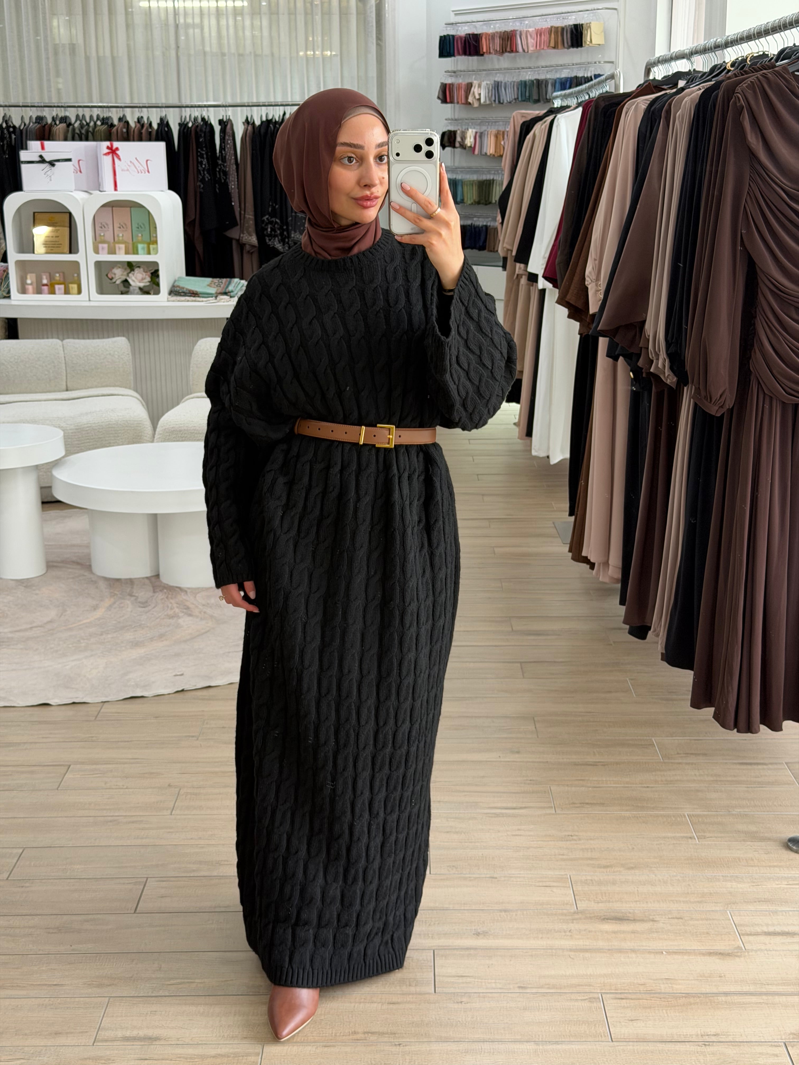 CABLE WOOL DRESS