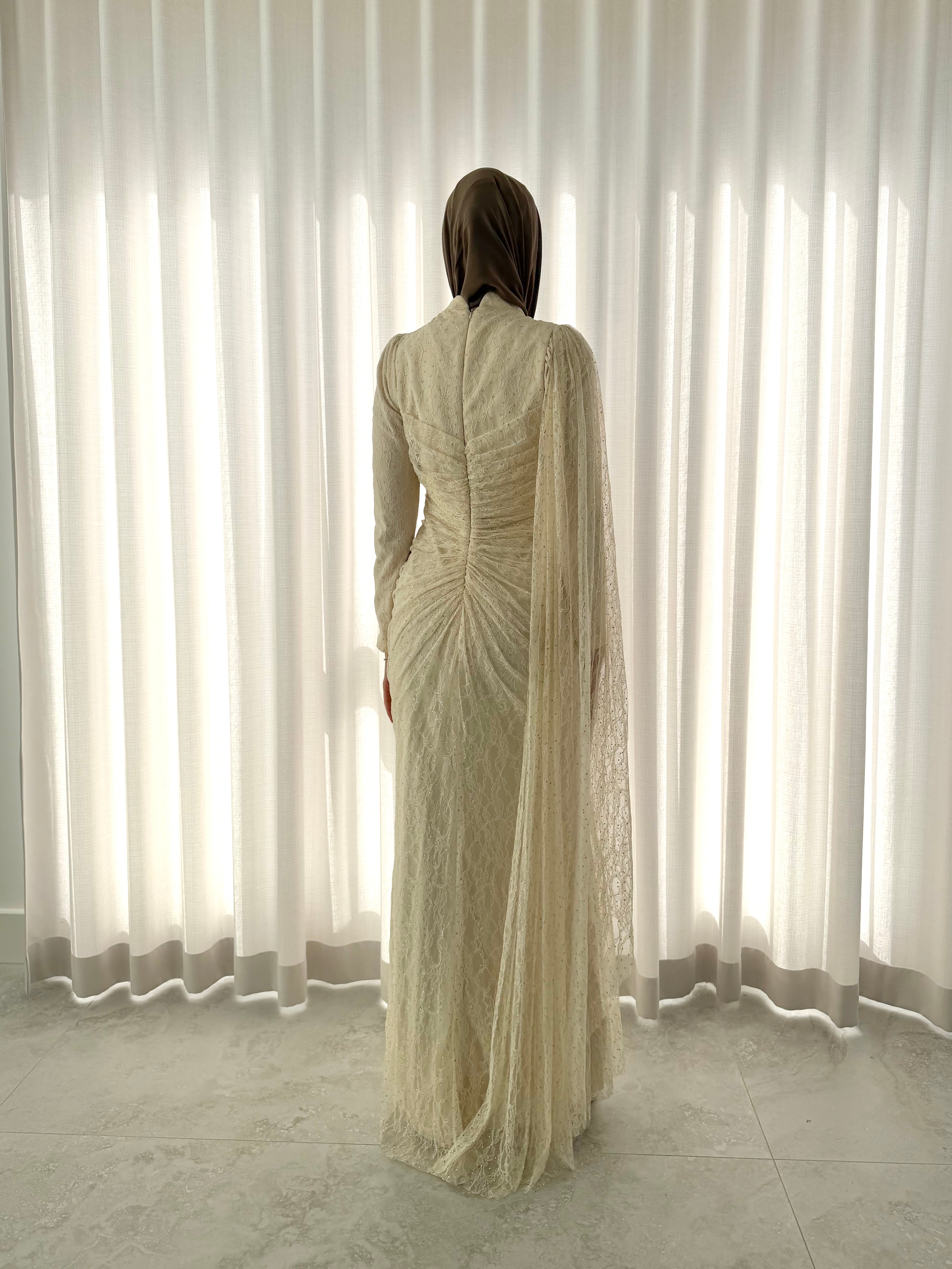LACE ROYALE FORMAL DRESS-IVORY