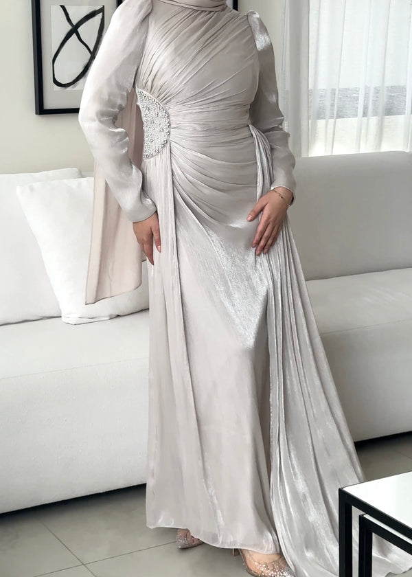 REANNE FORMAL DRESS- STONE