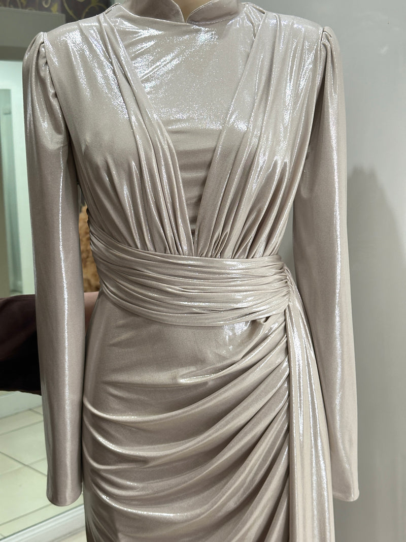 LINA METALLIC FORMAL DRESS