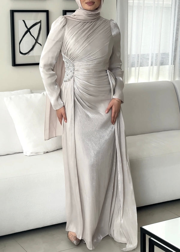 REANNE FORMAL DRESS- STONE