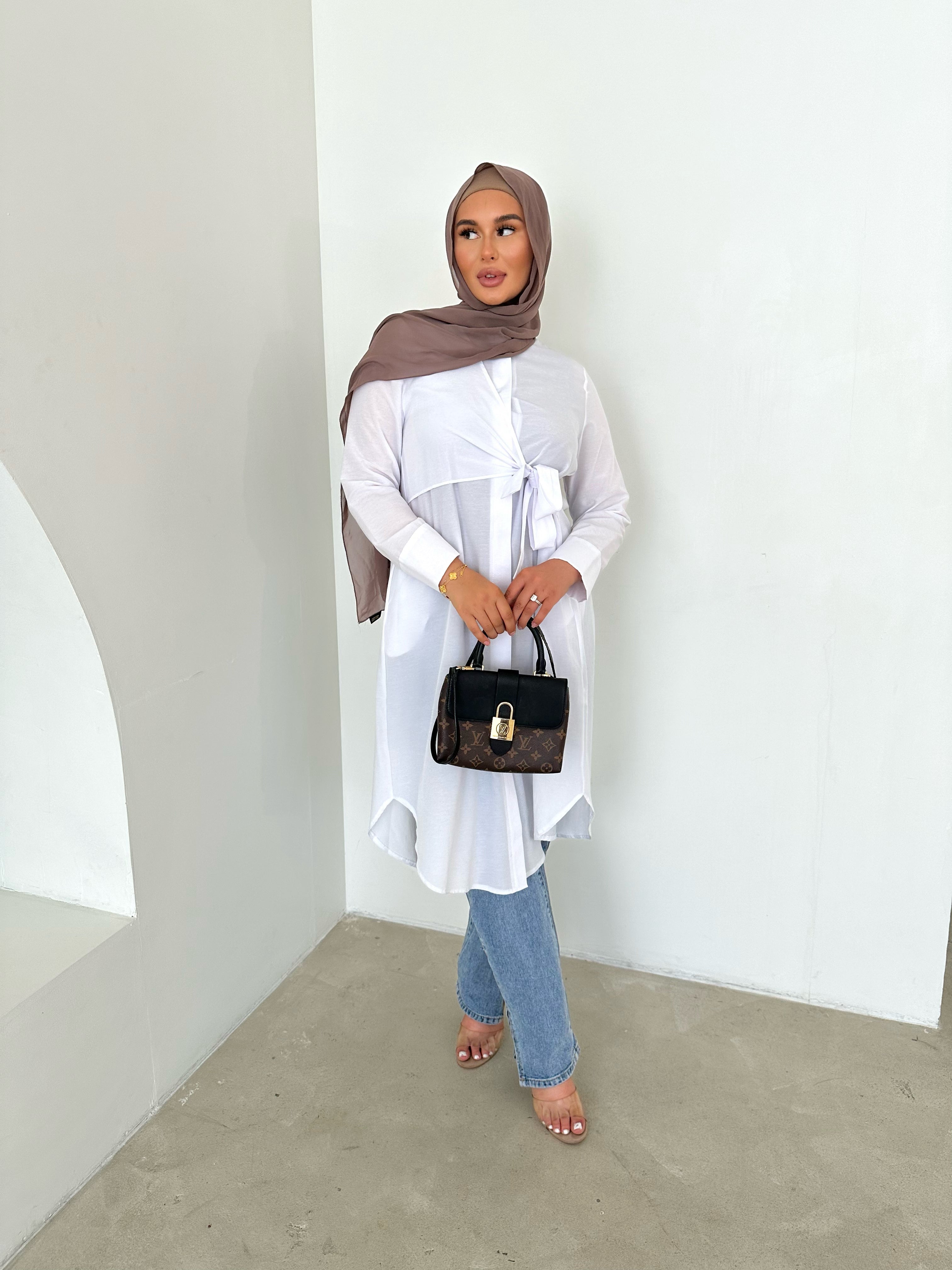 SIDE TIE LONG SHIRT