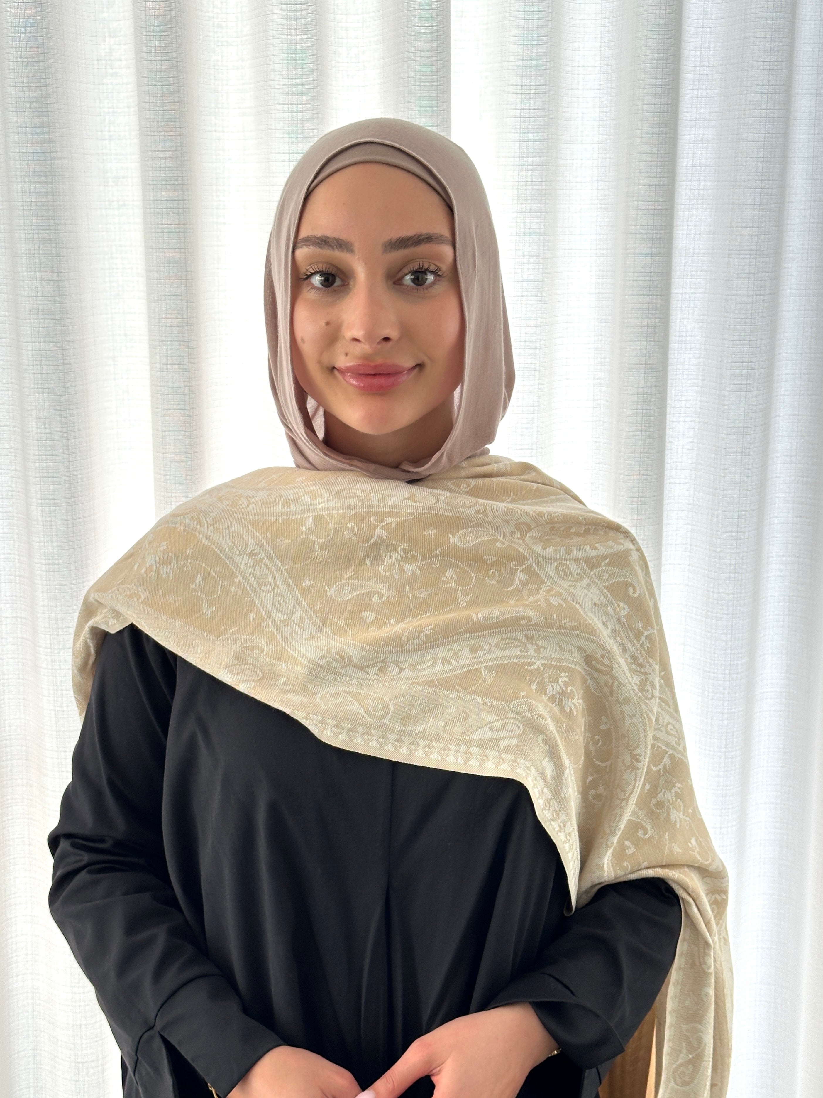 CRAFTED PASHMINA- ANTIQUE GOLD