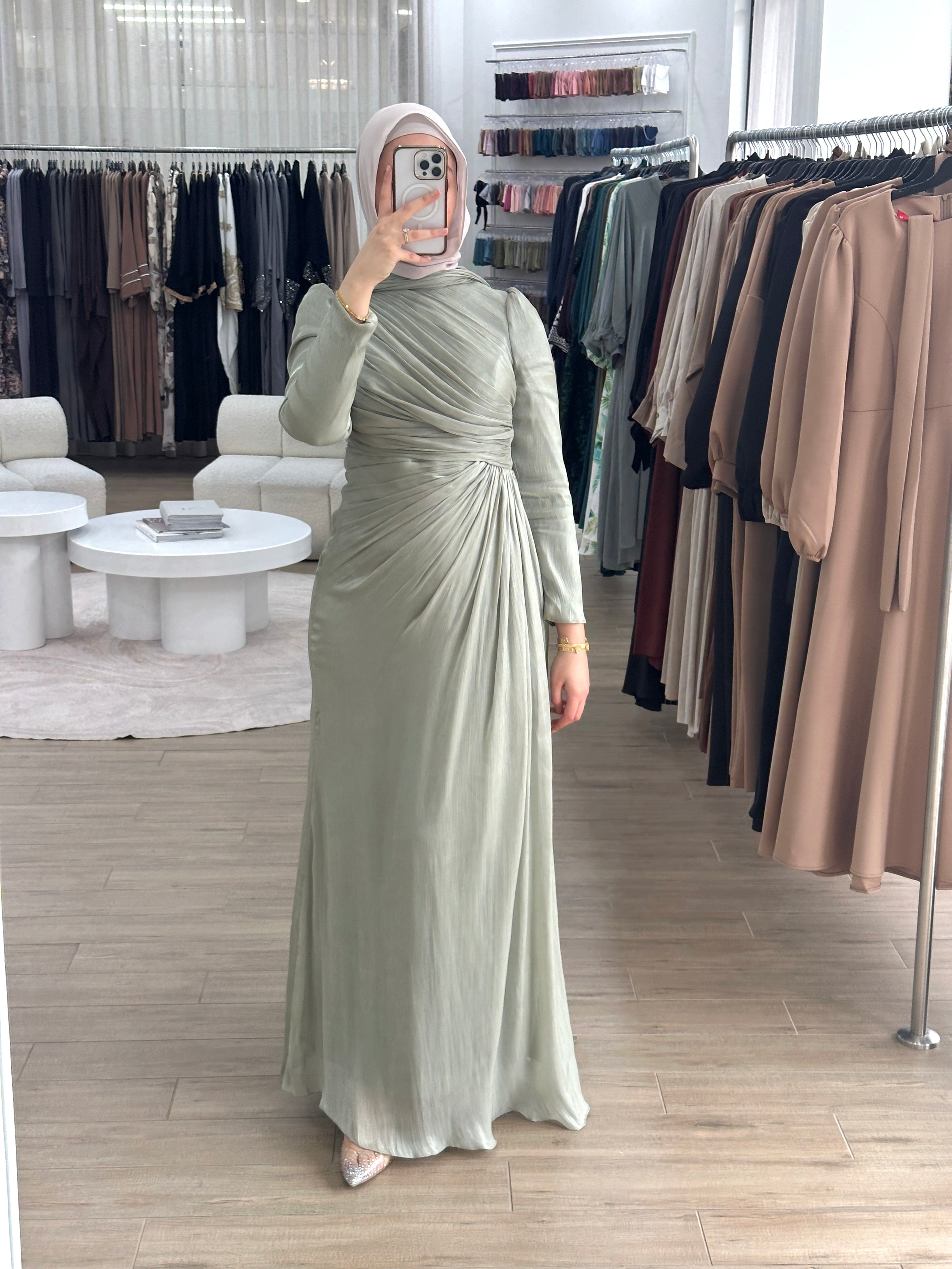 INAYA FORMAL DRESS-PISTACHIO