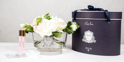 COTE NOIRE - PINK BLUSH ROSES-SILVER BADGE