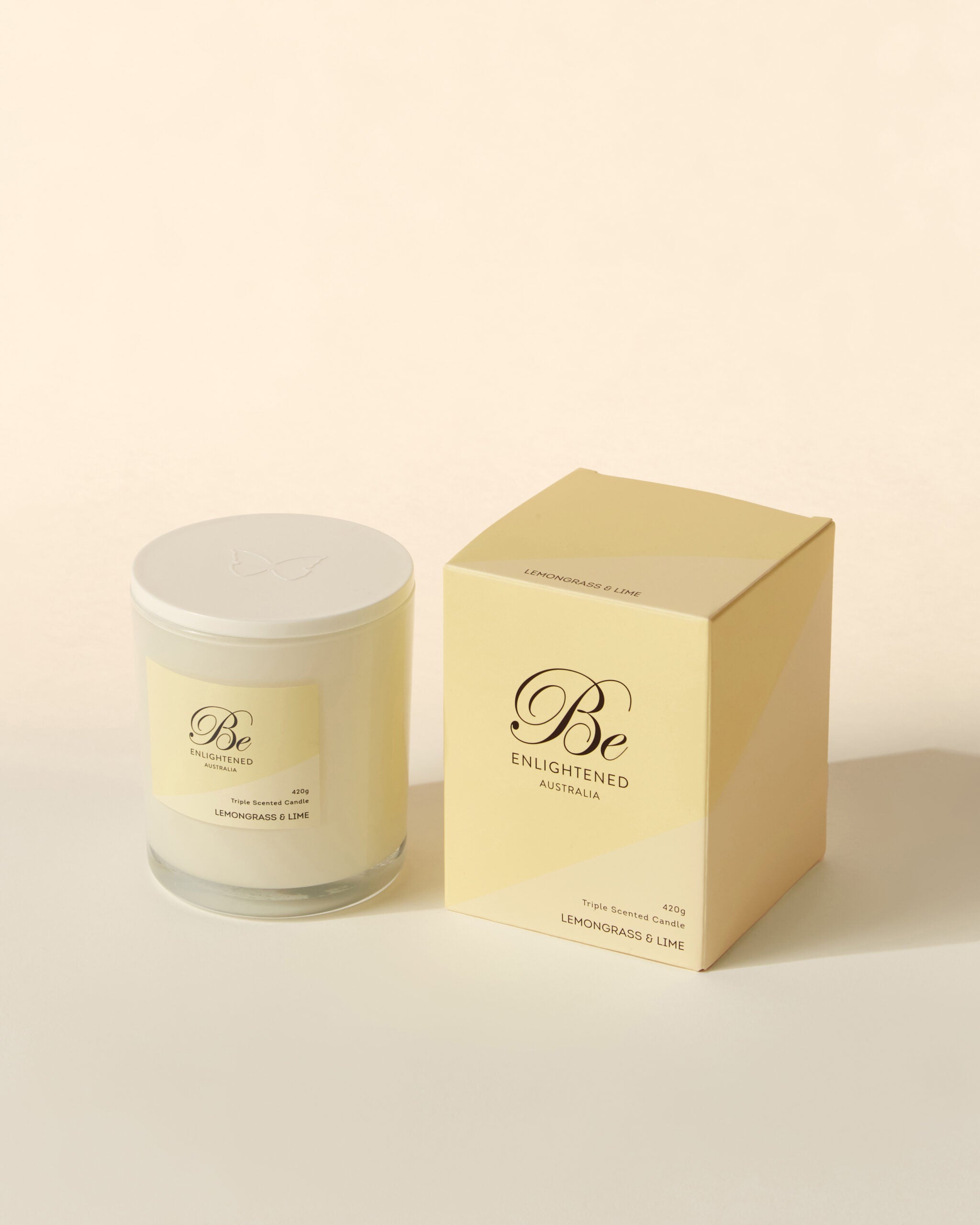 BE ENLIGHTENED CANDLE LEMONGRASS & LIME Veil of Faith