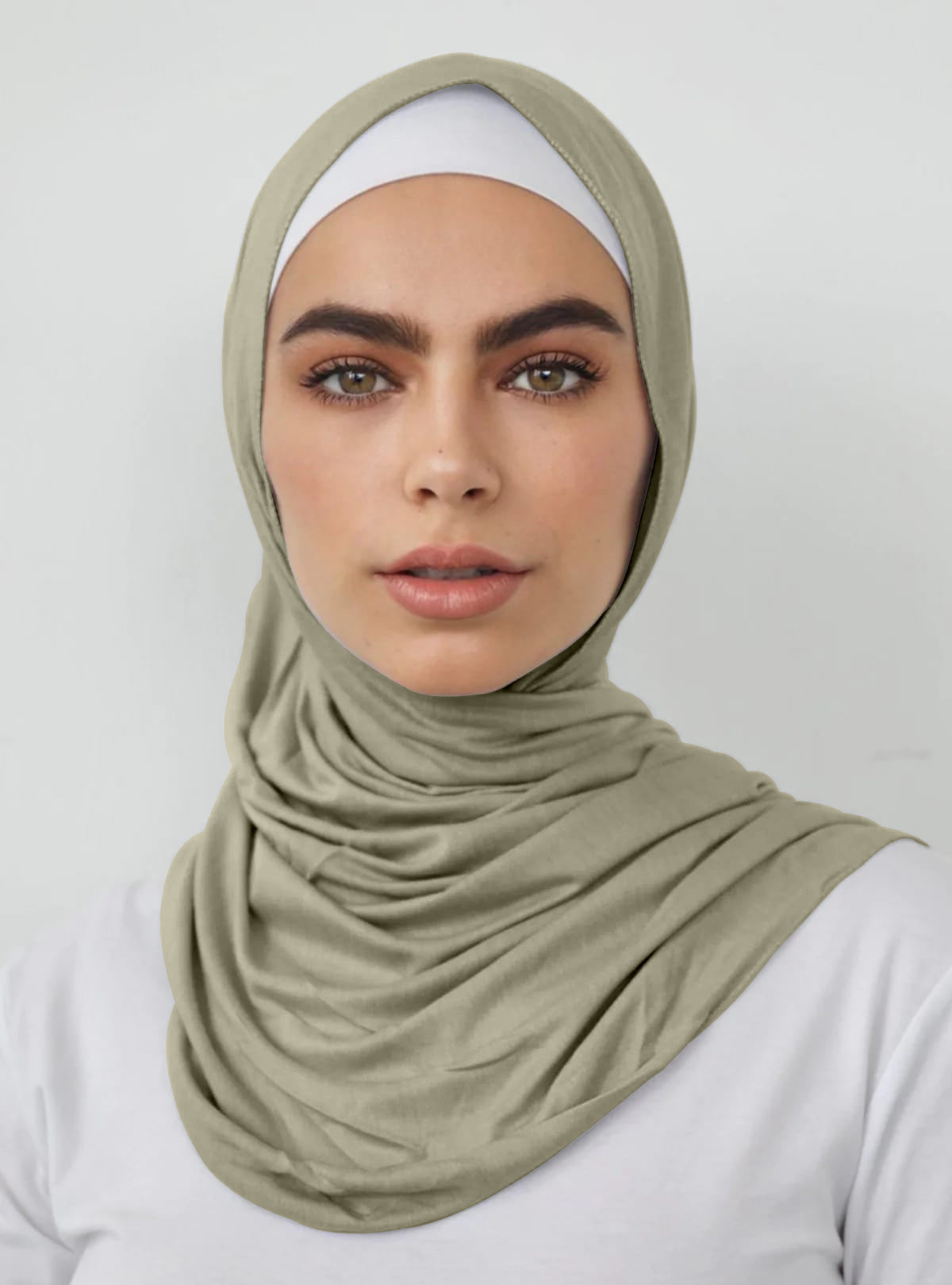 Signature jersey scarf made from soft, stretchy cotton with an extended length for easy wrapping and a secure, comfortable fit around the head.