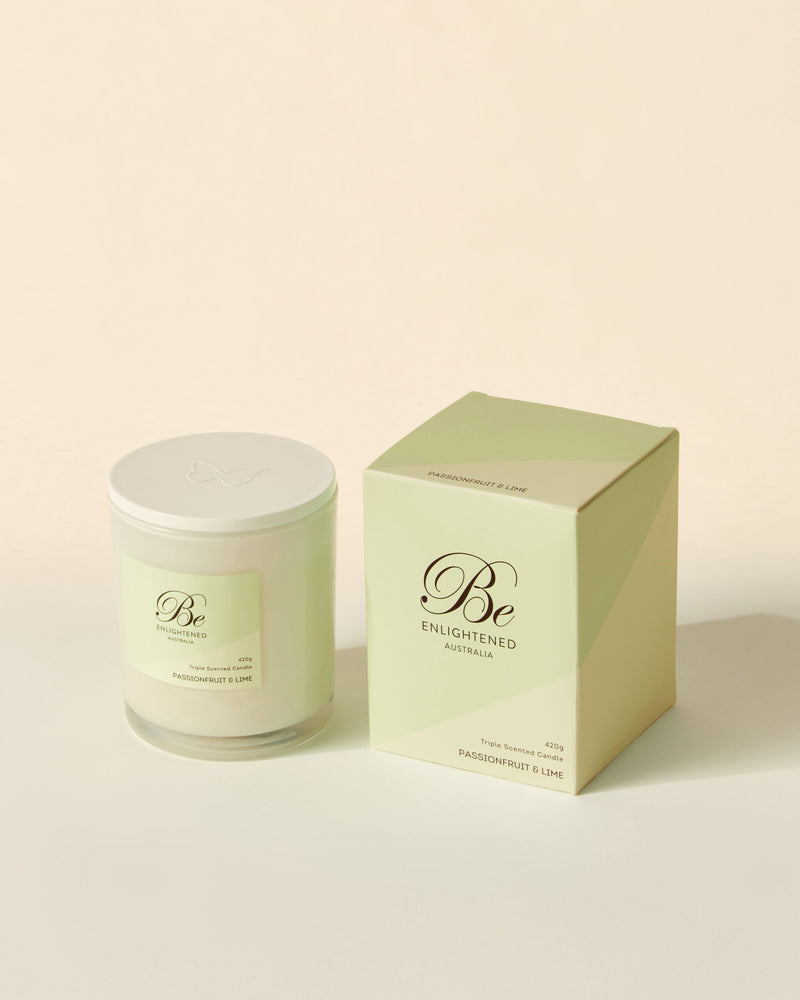 BE ENLIGHTENED CANDLE PASSIONFRUIT & LIME Veil of Faith