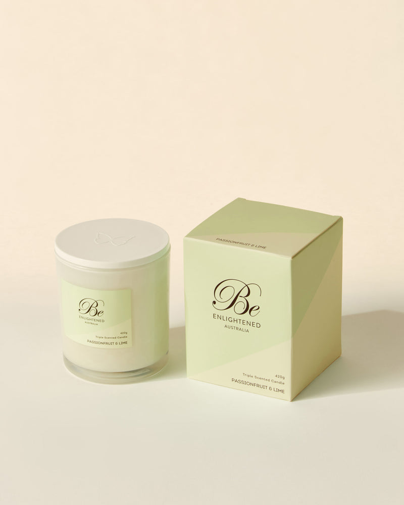 BE ENLIGHTENED CANDLE- PASSIONFRUIT & LIME