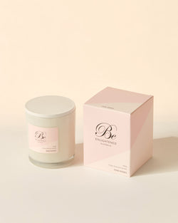BE ENLIGHTENED CANDLE- PINK ROSES