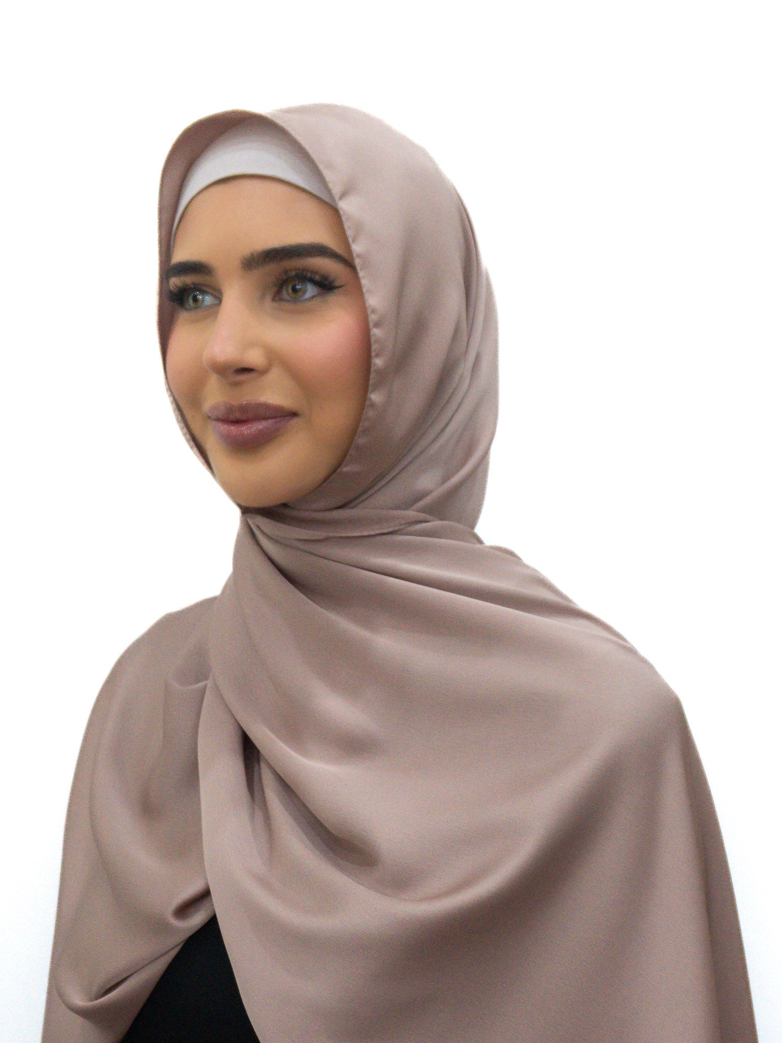 Silk Look Scarf from Veil of Faith, a soft satin-look polyester hijab made in Turkey, measuring 2m x 70cm.