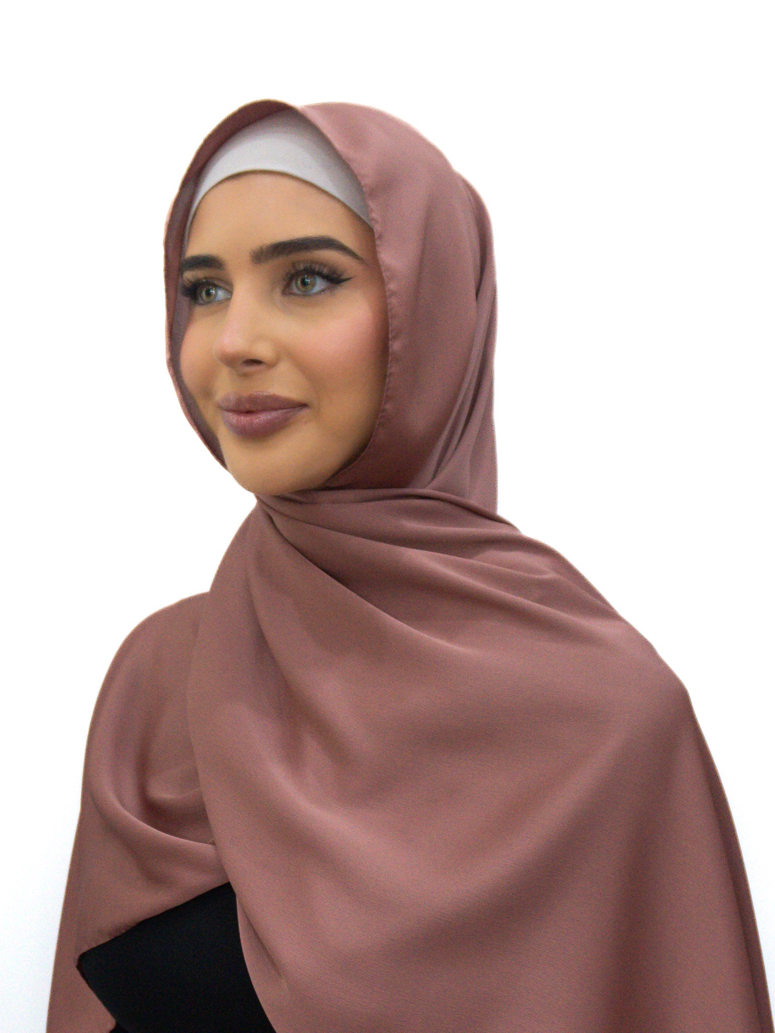 Silk Look Scarf from Veil of Faith, a soft satin-look polyester hijab made in Turkey, measuring 2m x 70cm.