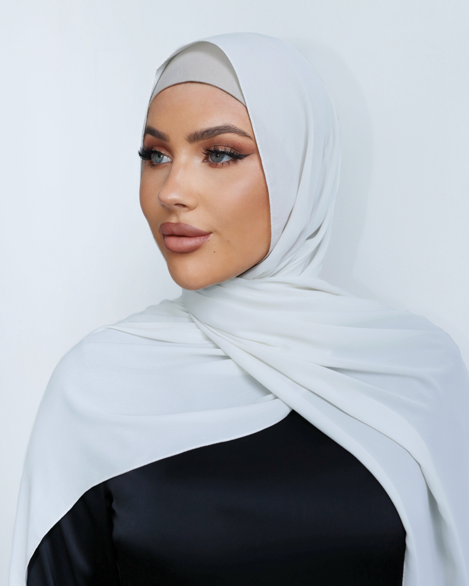 silk look formal hijab in whisper 