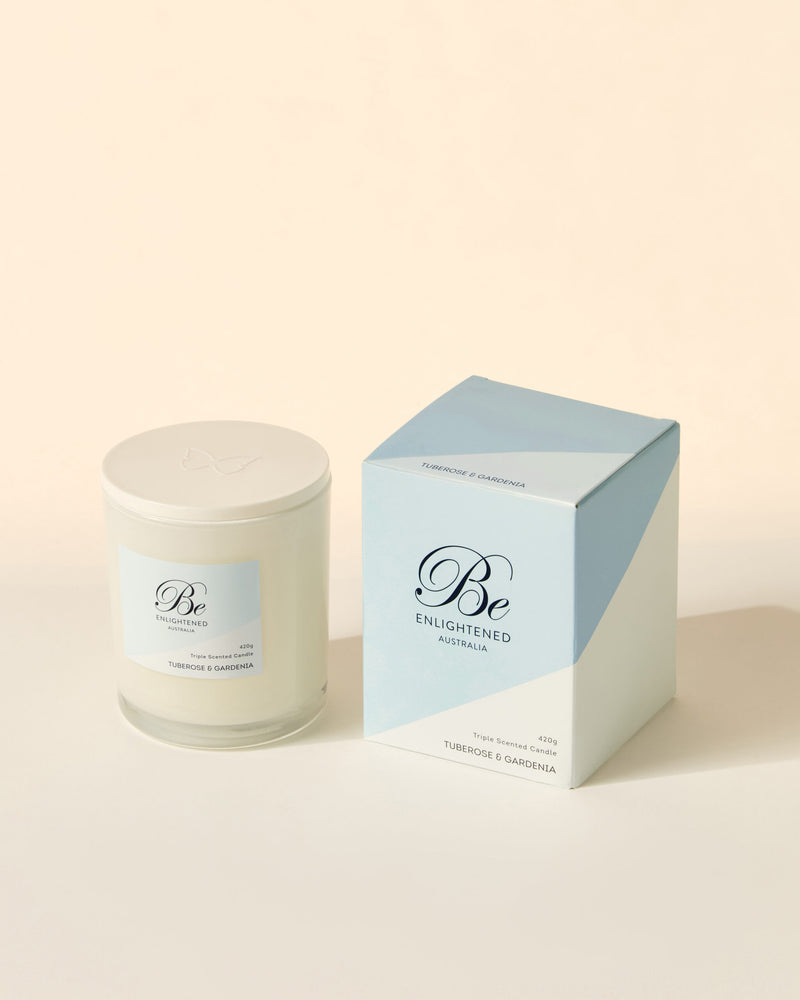 BE ENLIGHTENED CANDLE TUBEROSE & GARDENIA Veil of Faith
