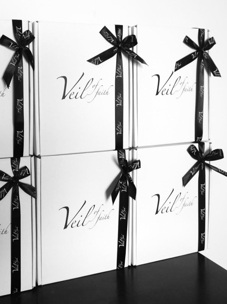 Elevate your gifting experience with a customised Veil of Faith Gift box. Your chosen gifts will be placed by one of our team members in our luxurious branded Gift Box.