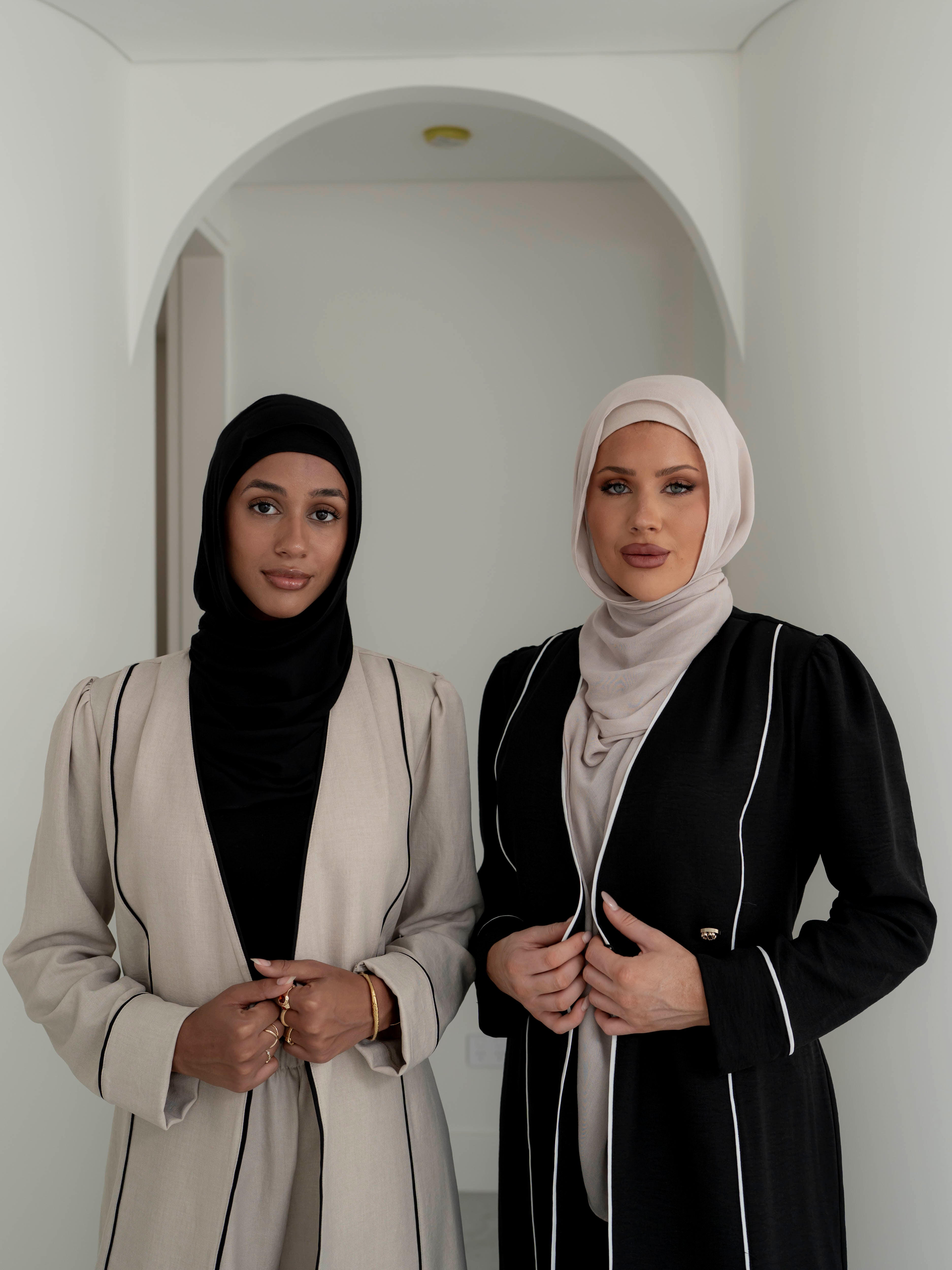 women's 2 piece co-ord matching set includes long sleeve jacket with pant- lightweight and modest 