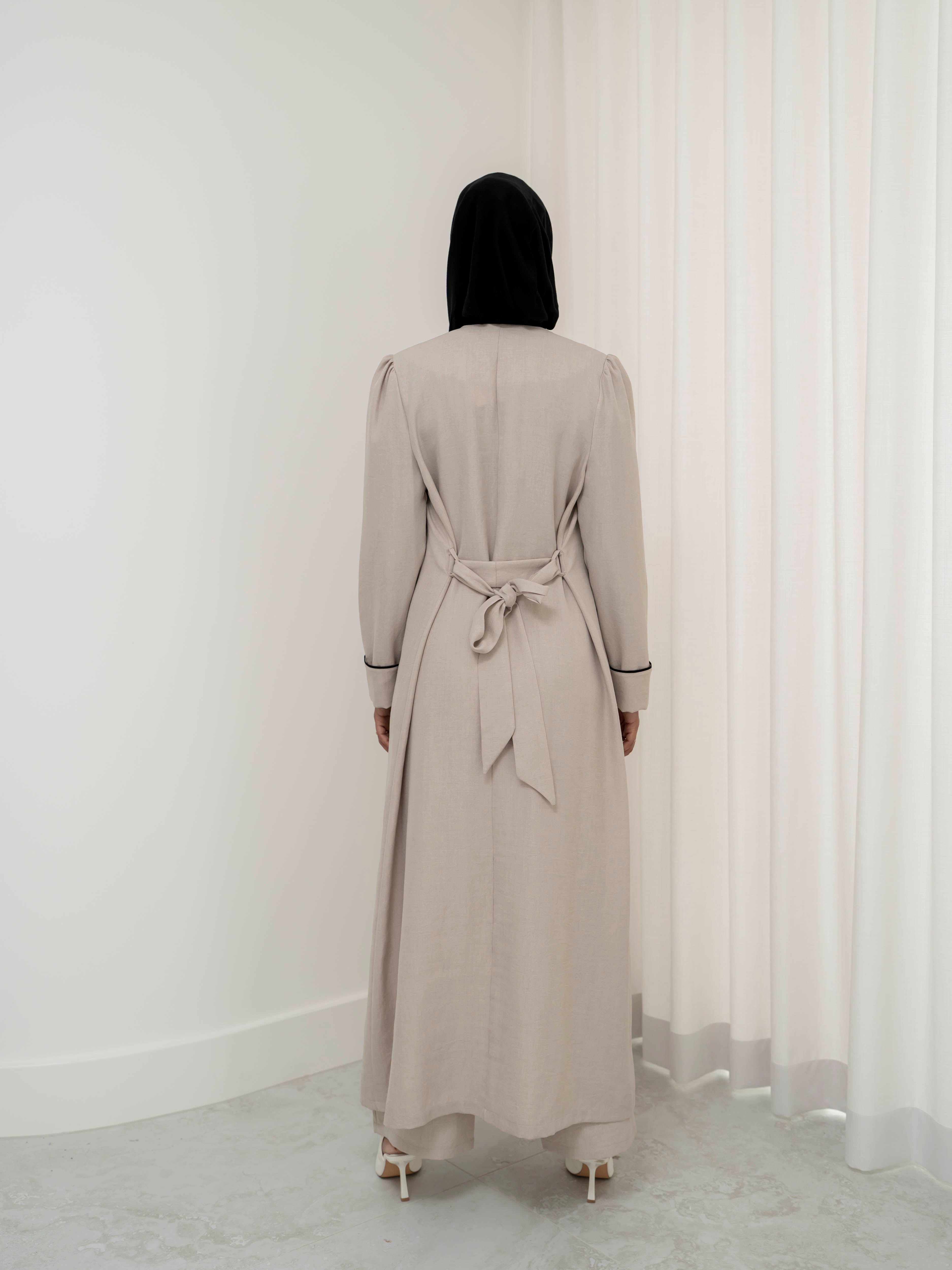 women's 2 piece co-ord matching set includes long sleeve jacket with pant- lightweight and modest 