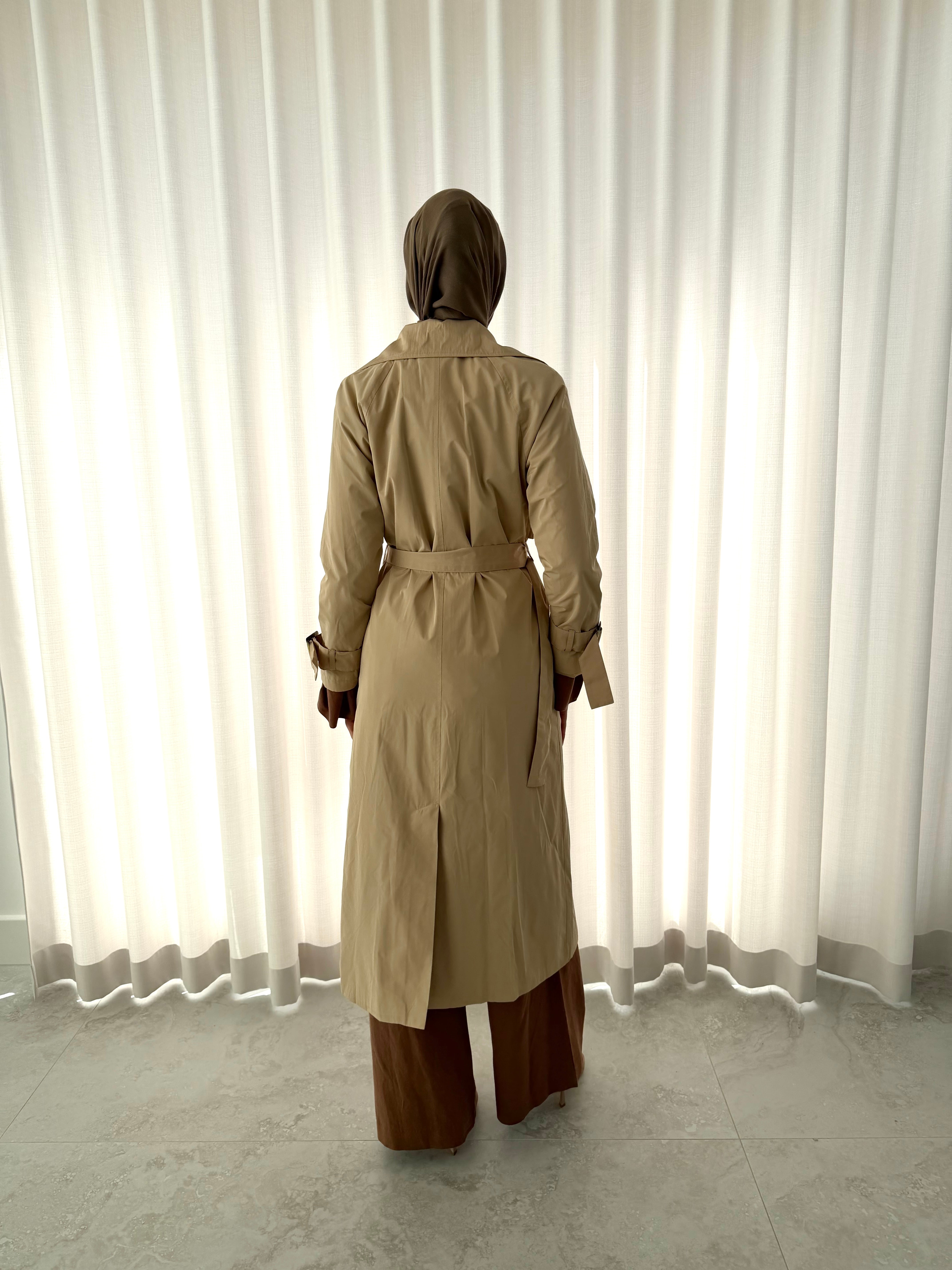 Dune Classic Coat showing relaxed silhouette, back view