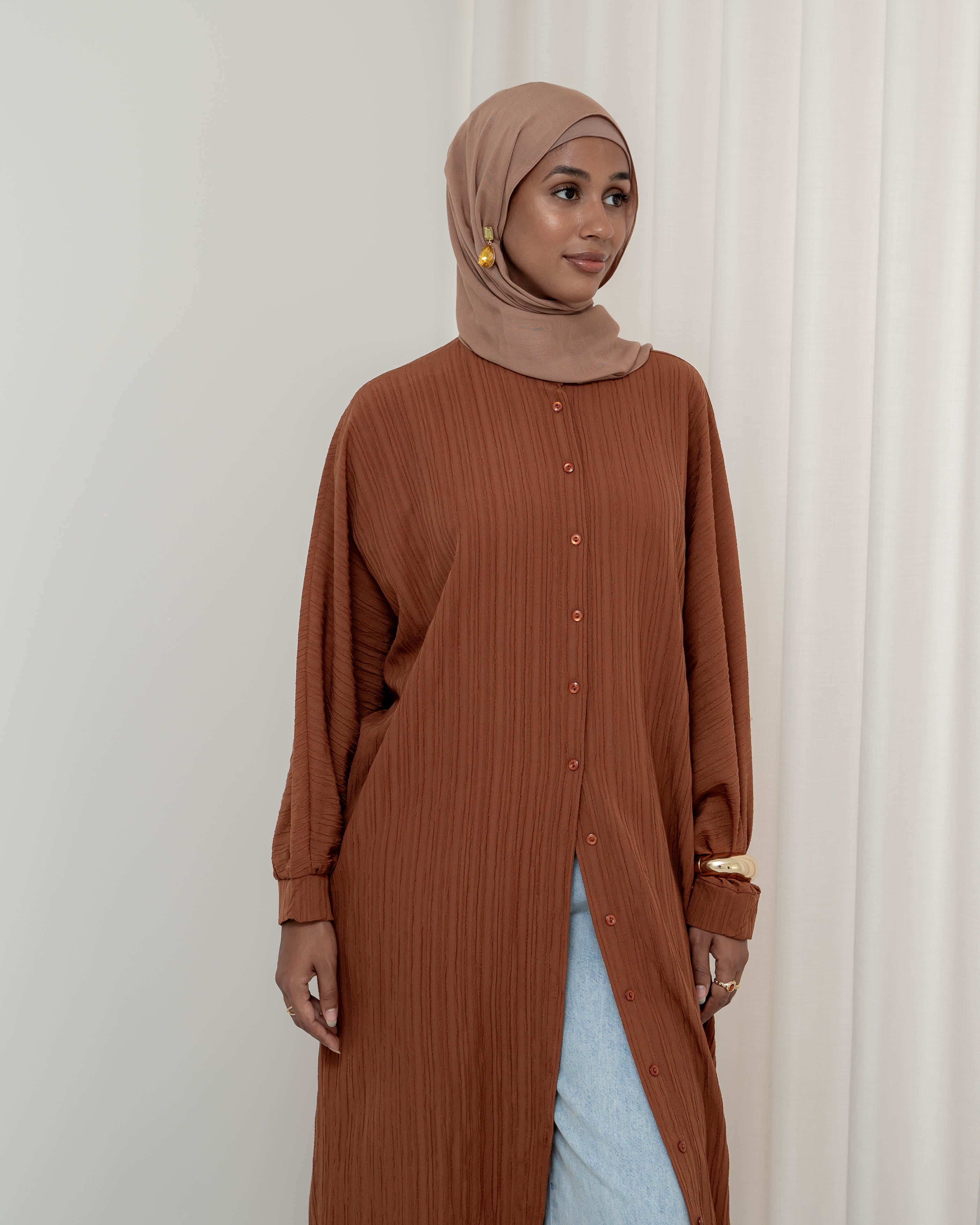 women's shirt dress with buttons for spring summer modest fashion 