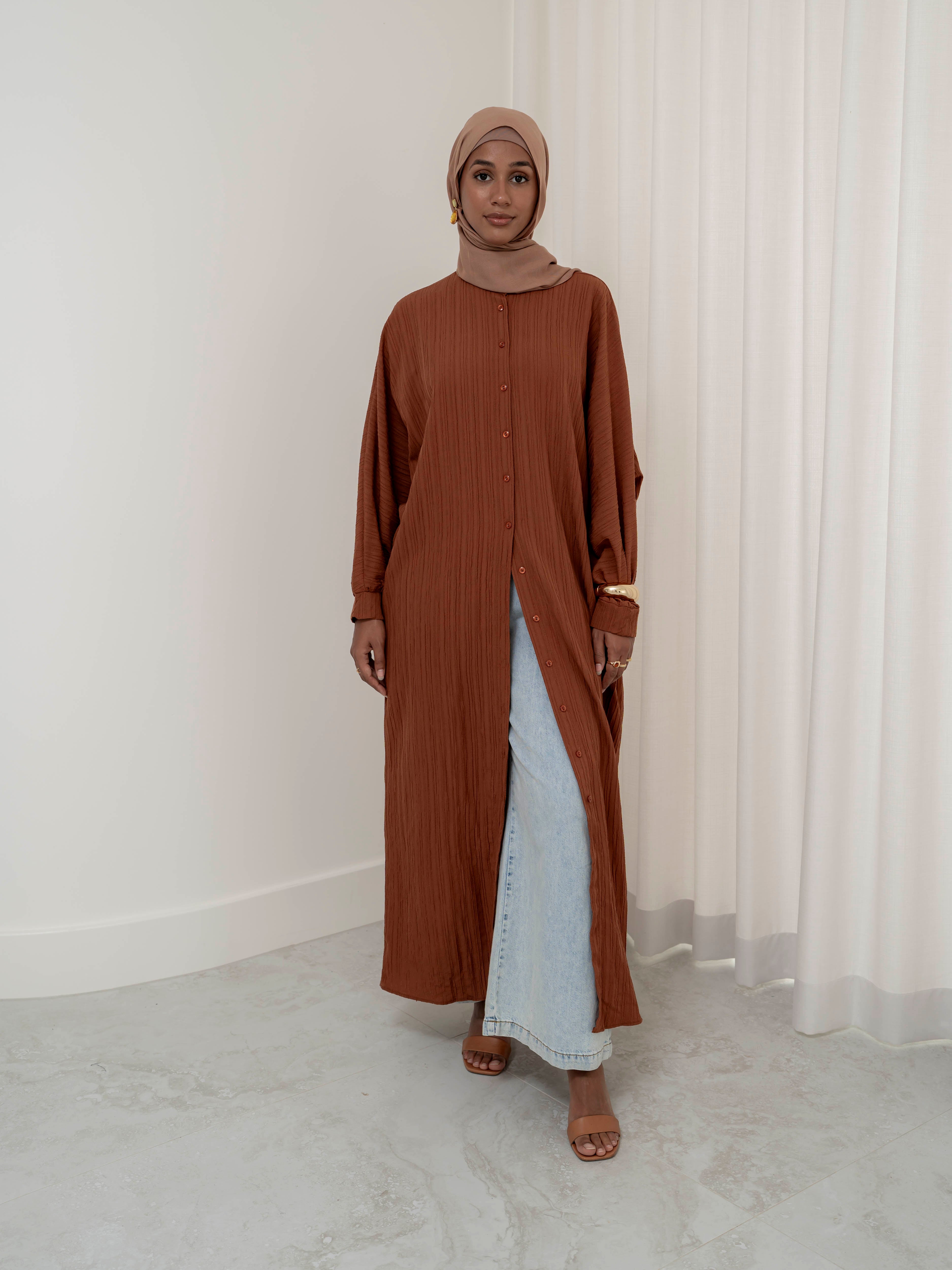 women's shirt dress with buttons for spring summer modest fashion 