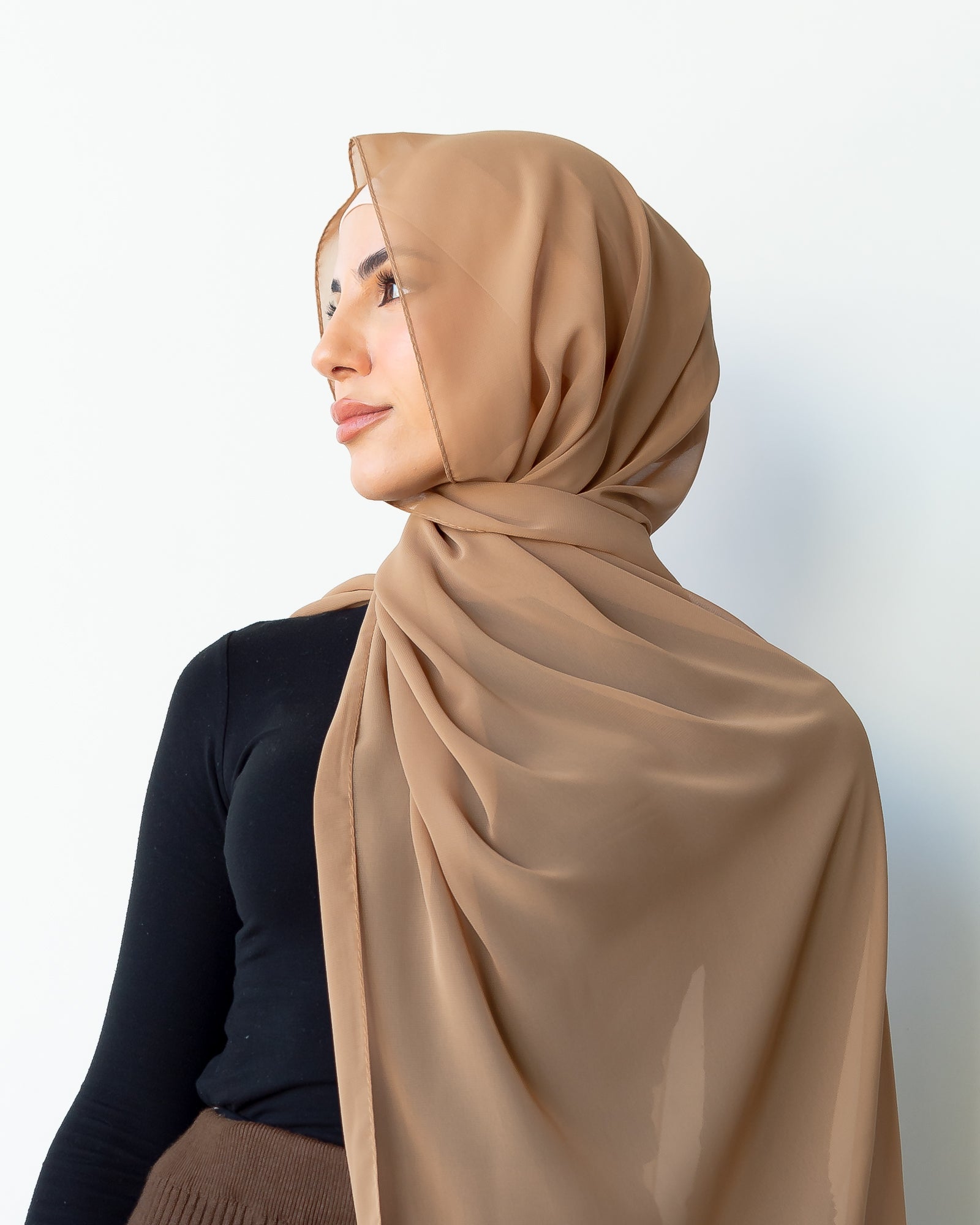 TOFFEE CHIFFON SHAWL