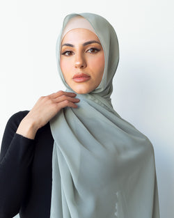 SAGE CHIFFON SHAWL