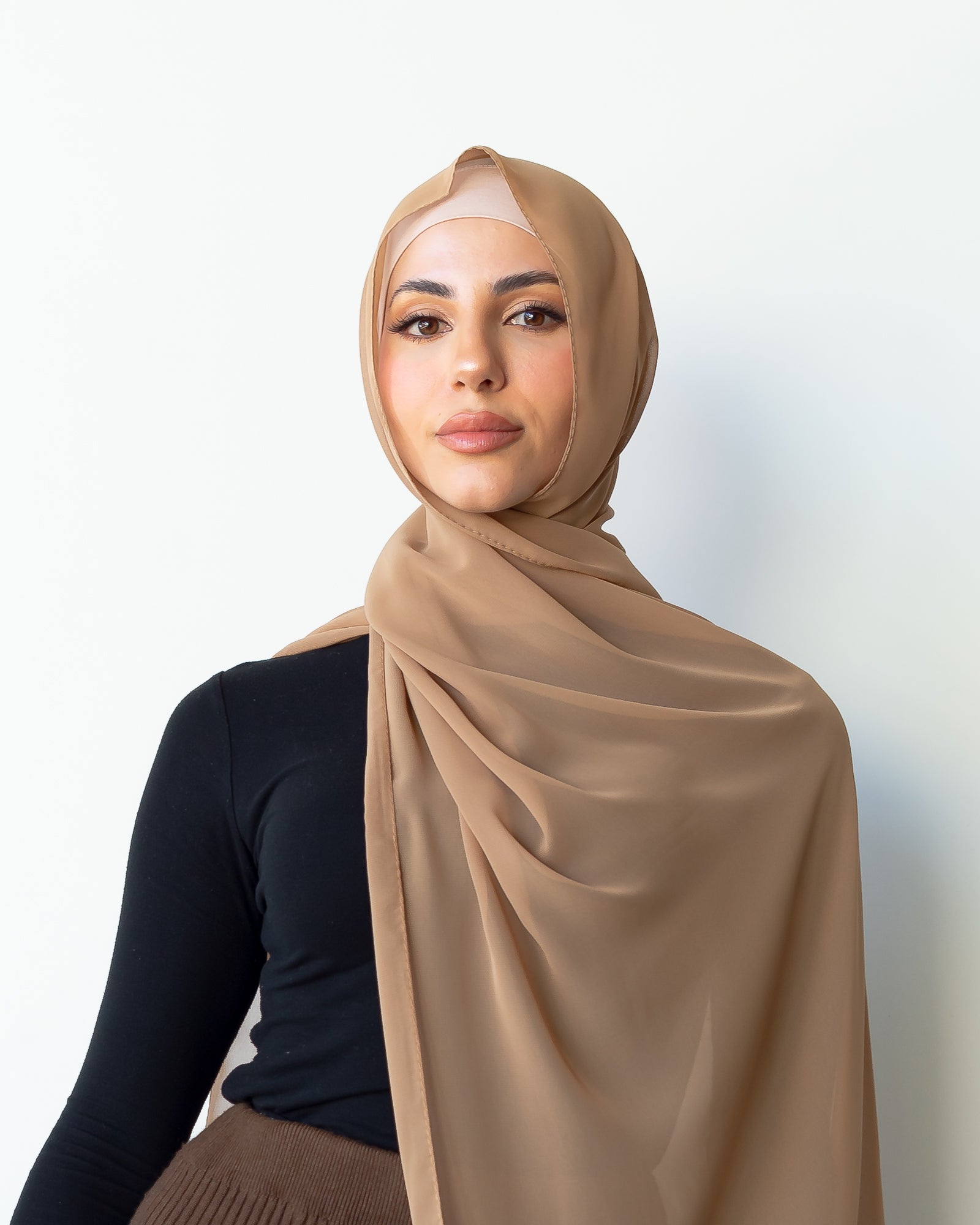 TOFFEE CHIFFON SHAWL