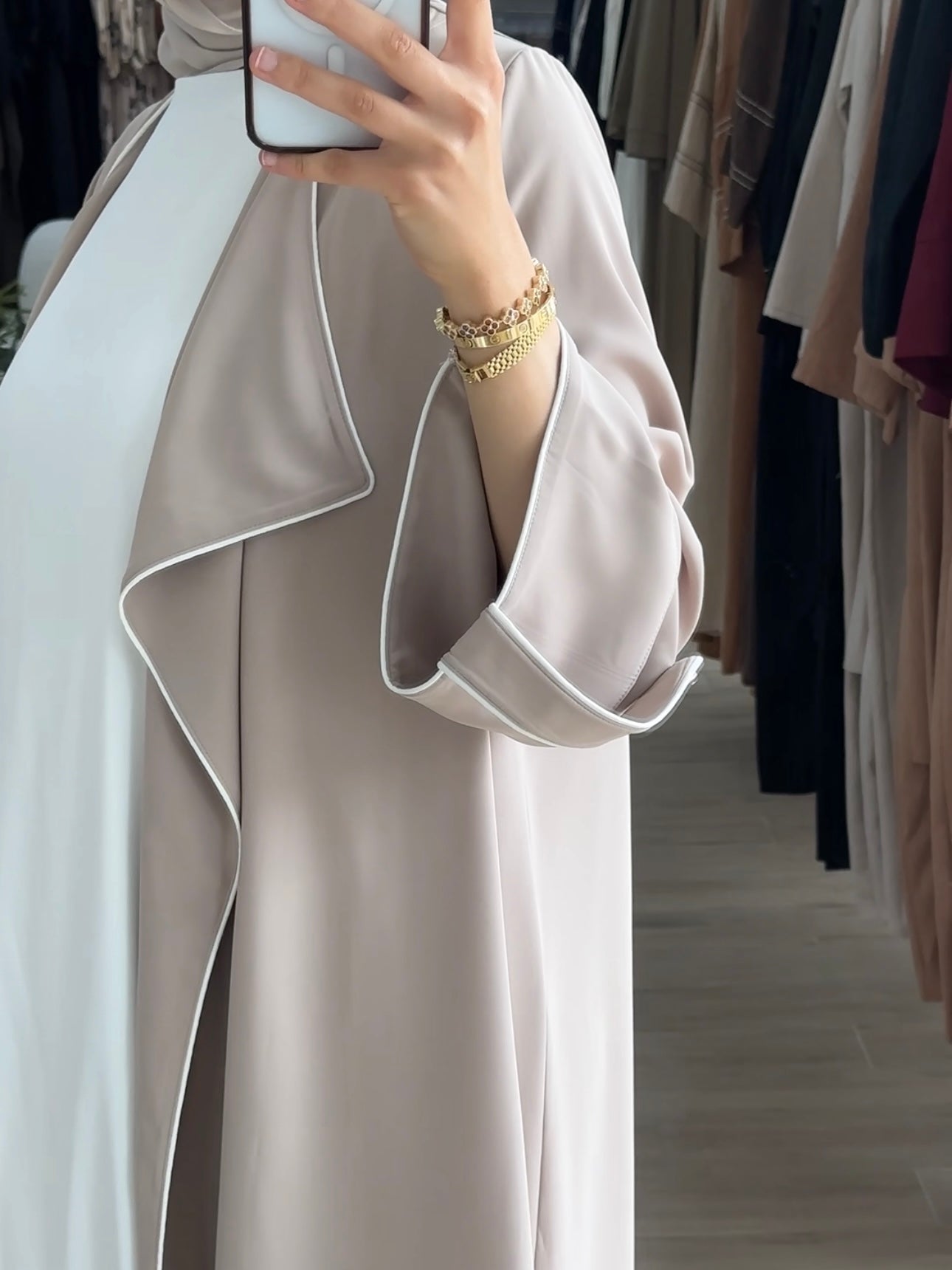 women's 2 piece set incudes full length dress and maxi open abaya, lightweight and breathable for spring/summer modest fashion with full coverage, hijabi friendly.