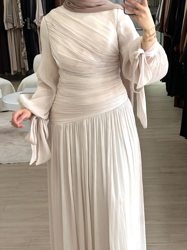 MANELLE FORMAL DRESS- LIGHT CREAM