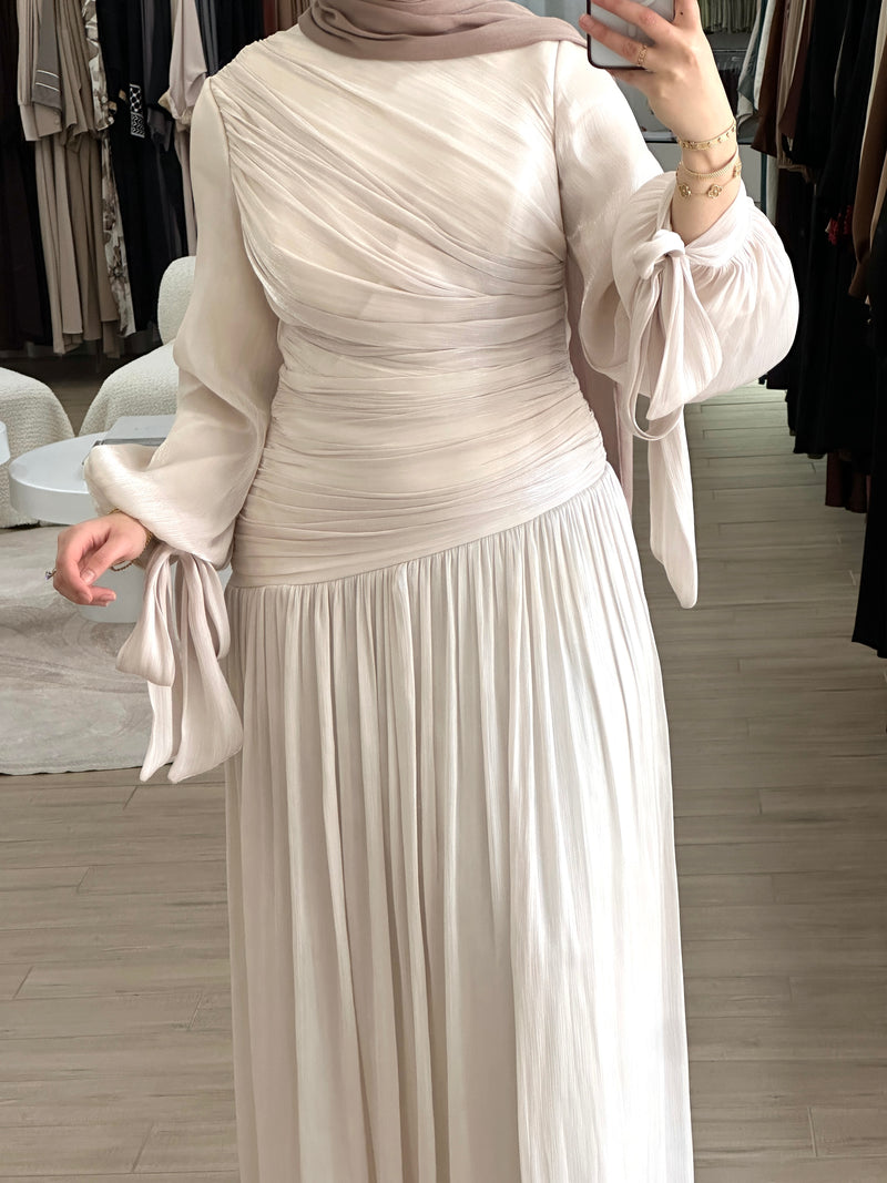 MANELLE FORMAL DRESS- LIGHT CREAM