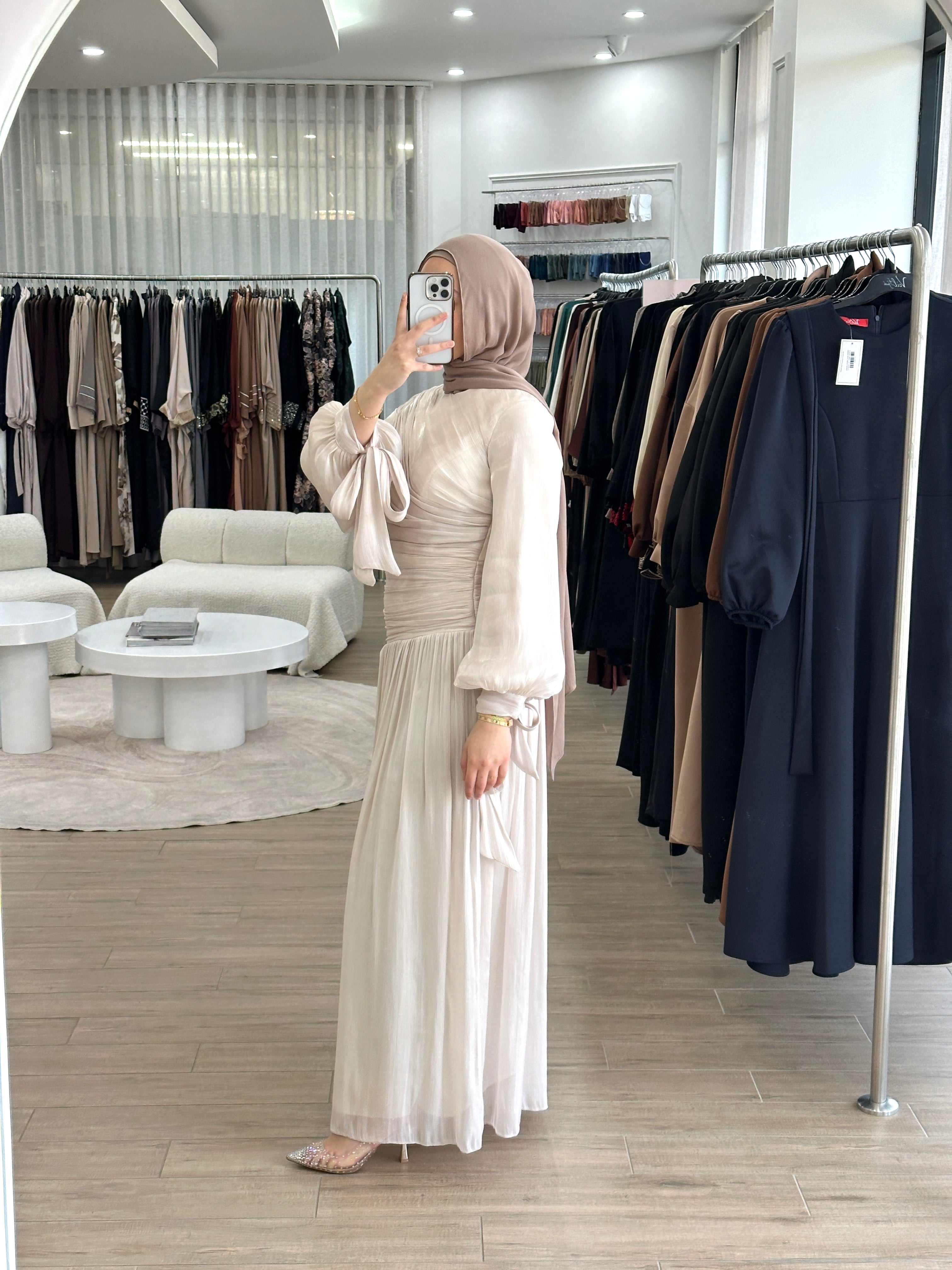 MANELLE FORMAL DRESS- LIGHT CREAM