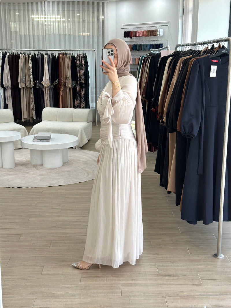 MANELLE FORMAL DRESS- LIGHT CREAM
