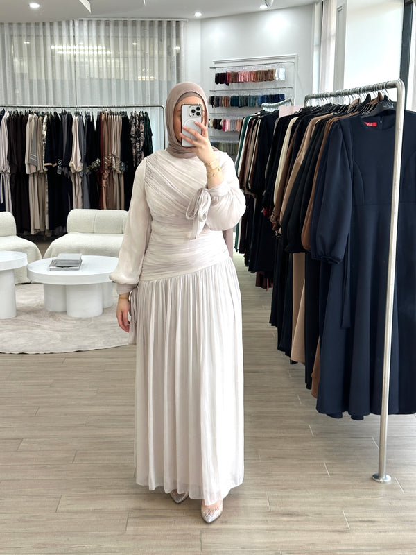 MANELLE FORMAL DRESS- STONE