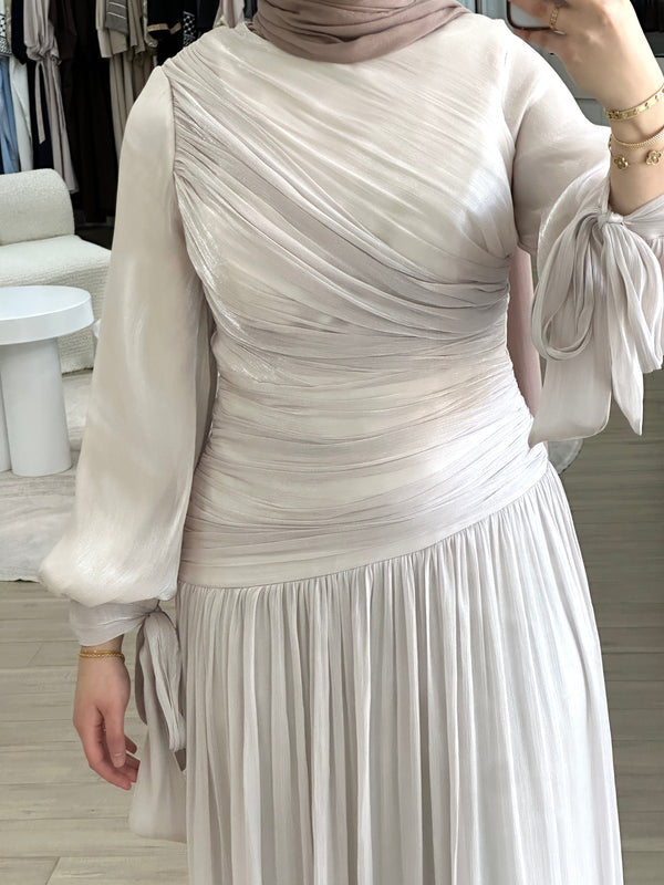 MANELLE FORMAL DRESS- STONE