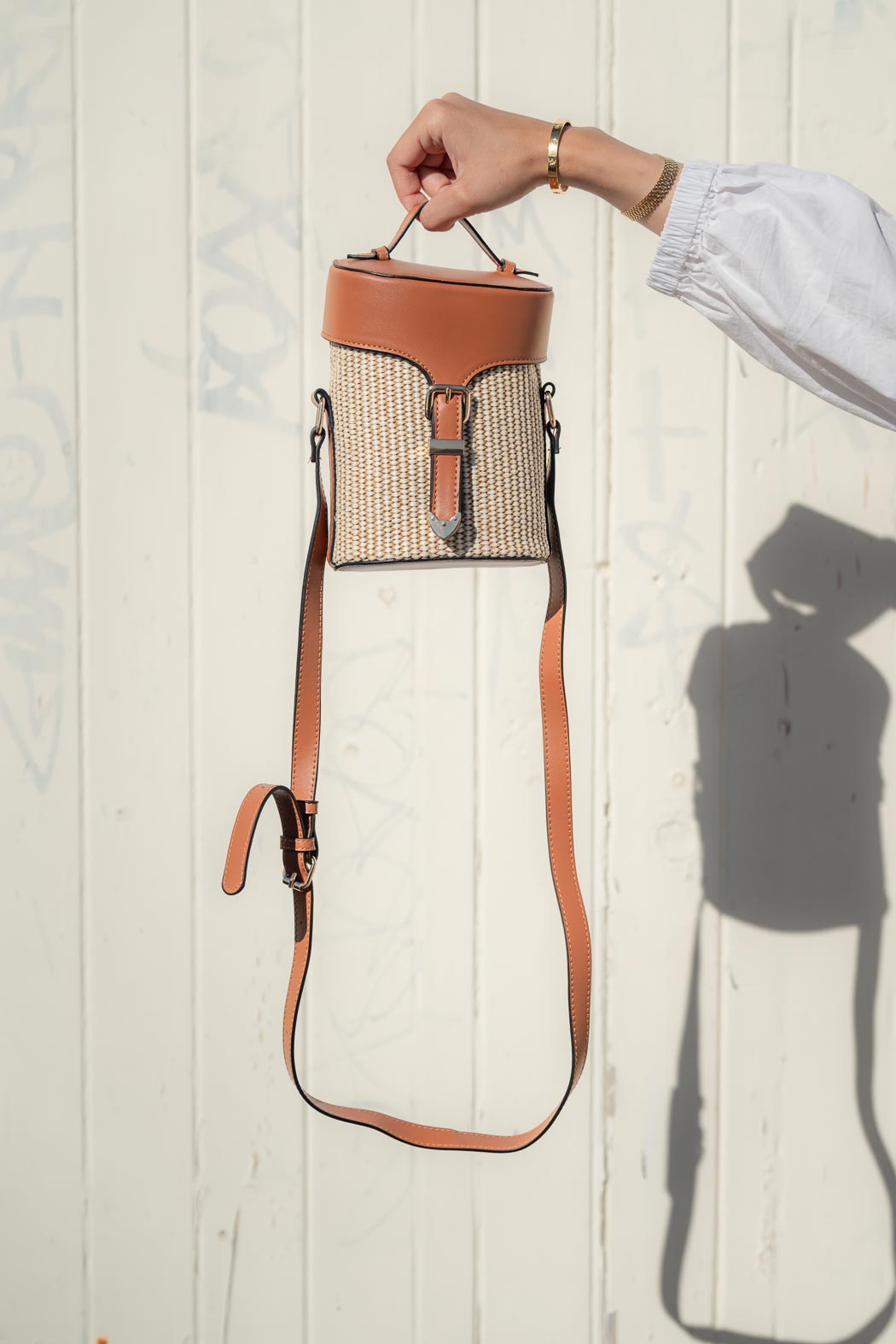 ROSA BASKET BAG- TAN