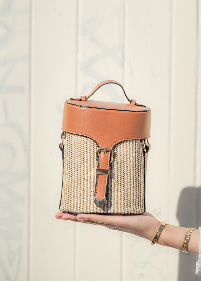ROSA BASKET BAG- TAN