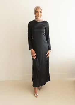 SATIN FITTED DRESS