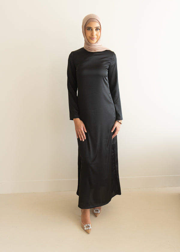 SATIN FITTED DRESS