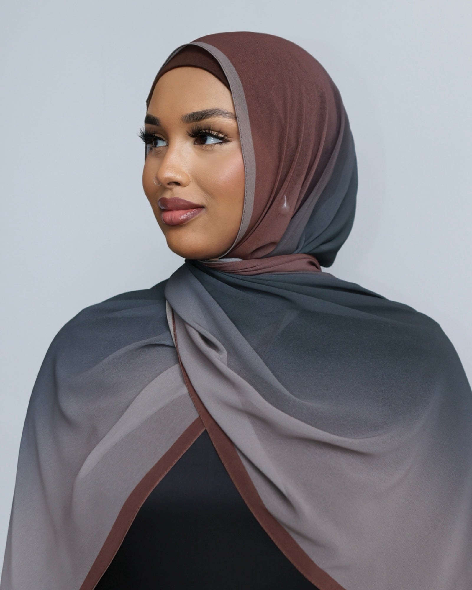 OMBRE HIJAB- MINK