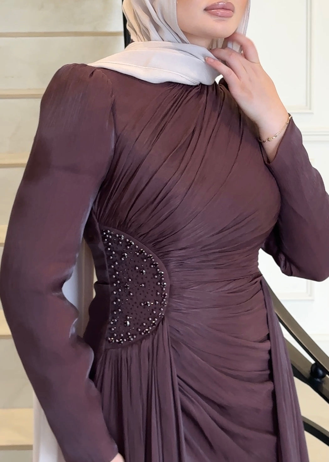 REANNE FORMAL DRESS- WINE