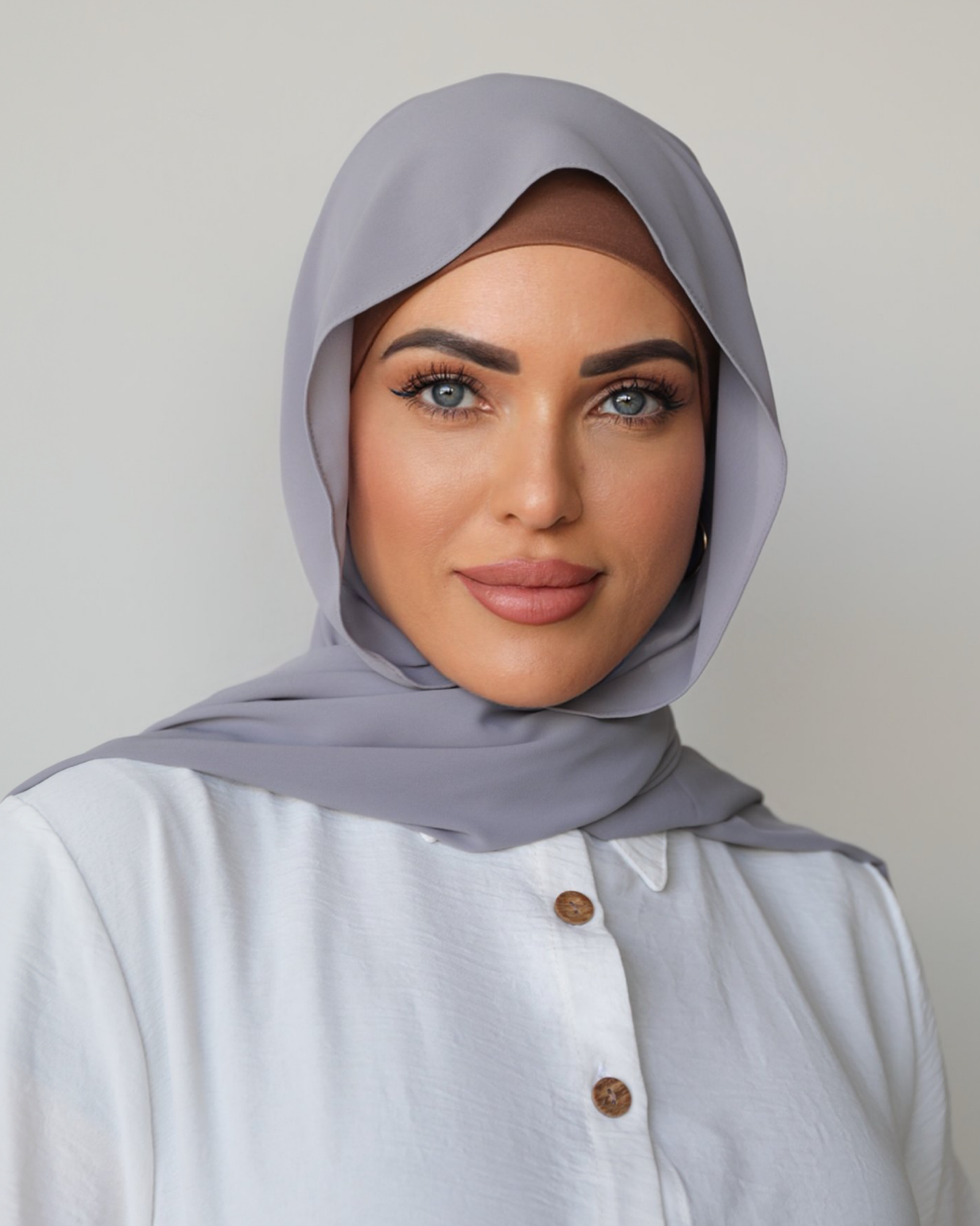 Opaque long crepe hijab 200cm x 60cm thick drape scarf