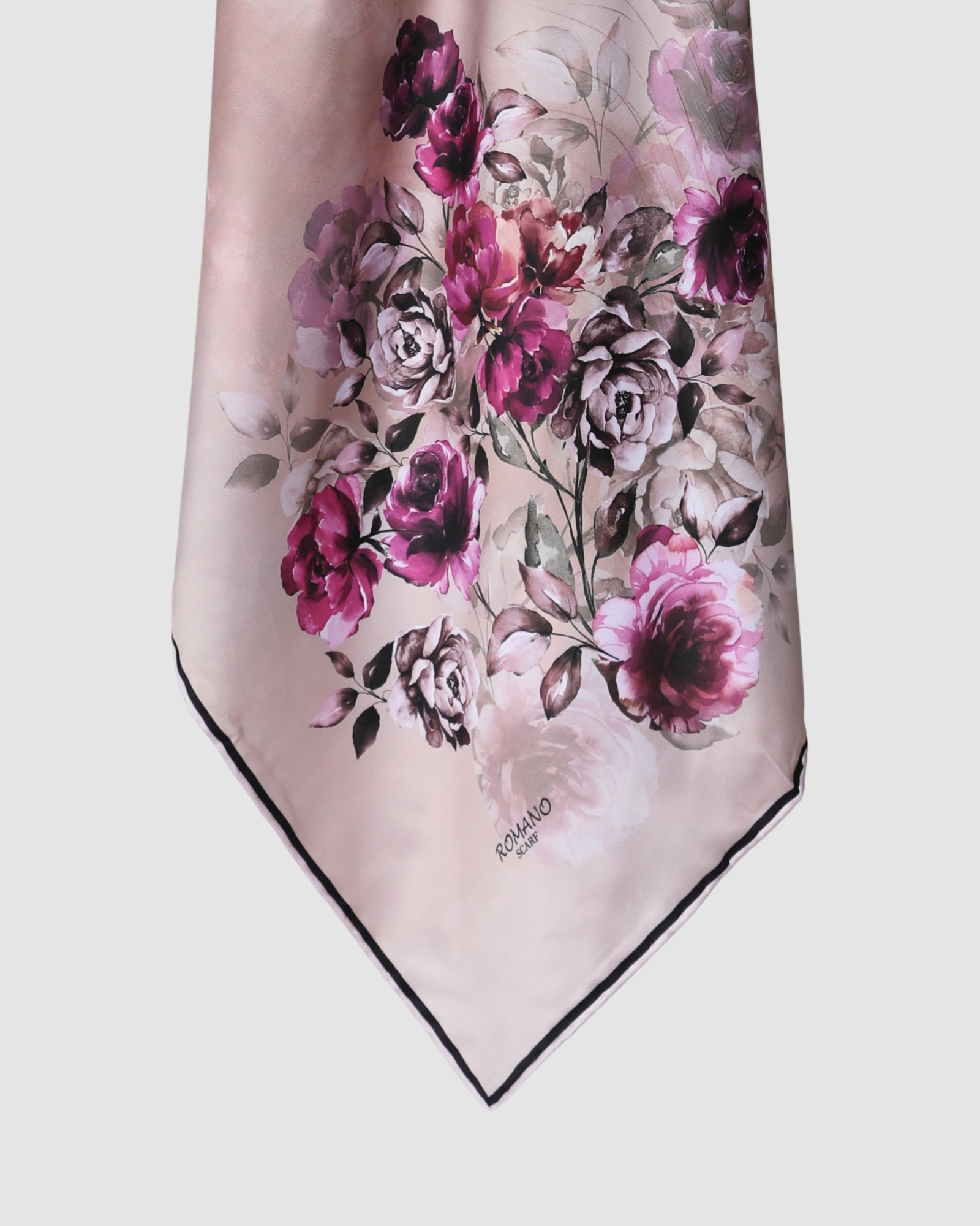 ROSE SILK SQUARE HIJAB, 110 X 110 CM