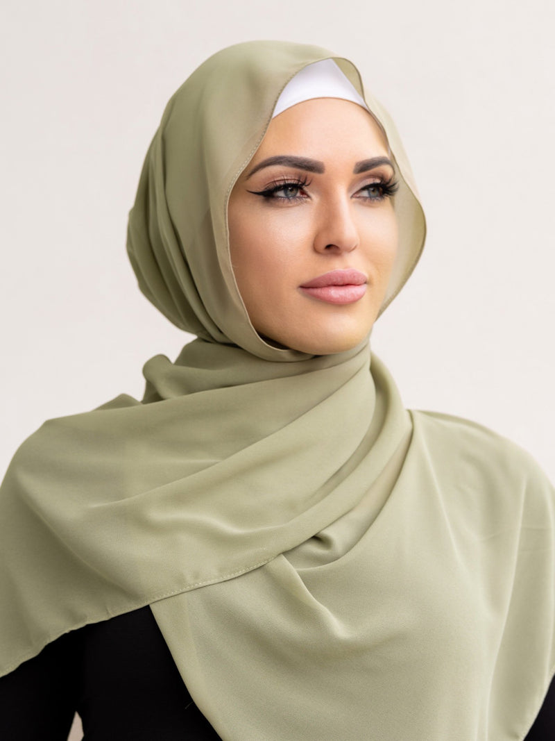 LIME CREPE SCARF