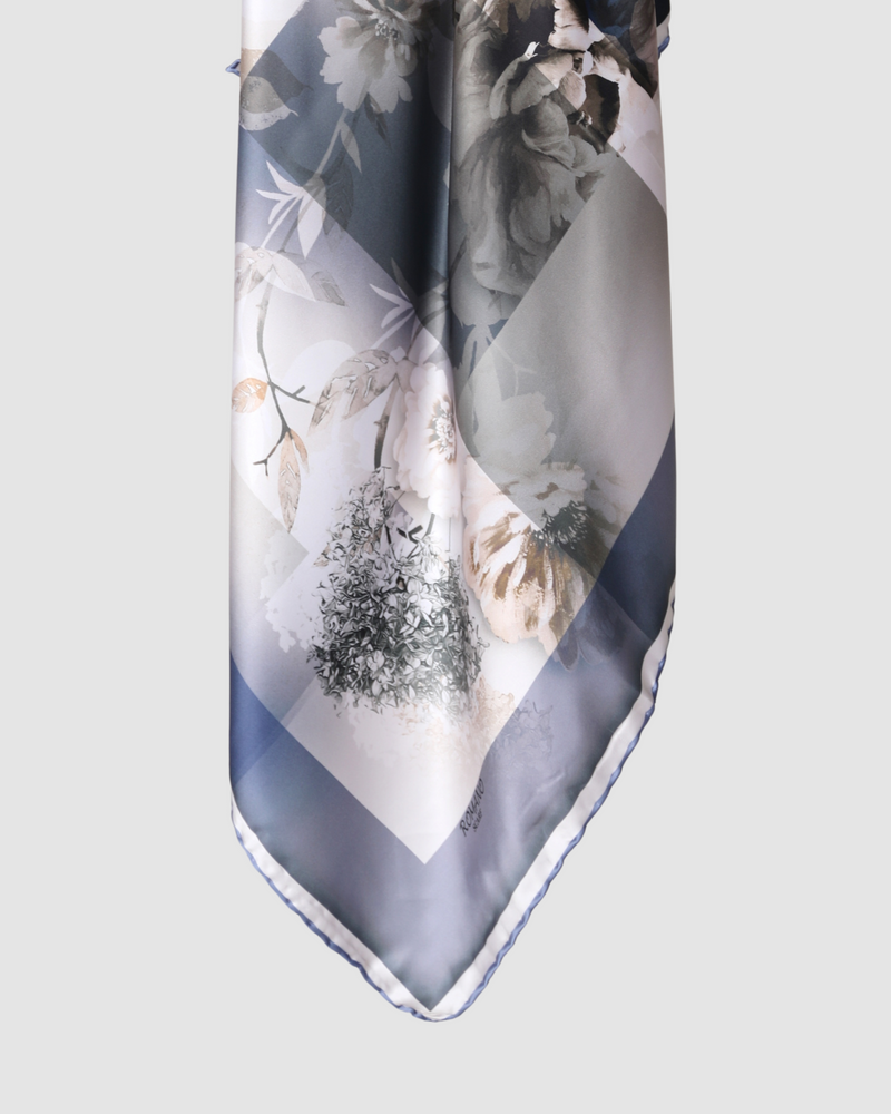 FLORAL SILK SQUARE SCARF