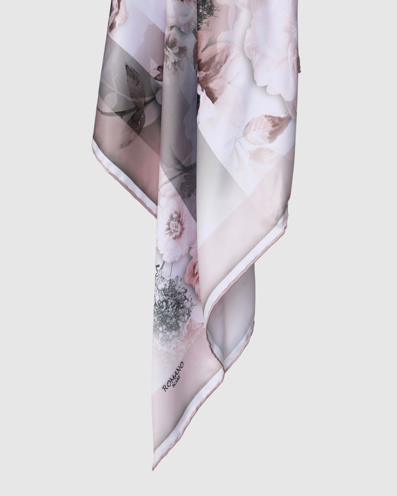 FLORAL SILK SQUARE SCARF