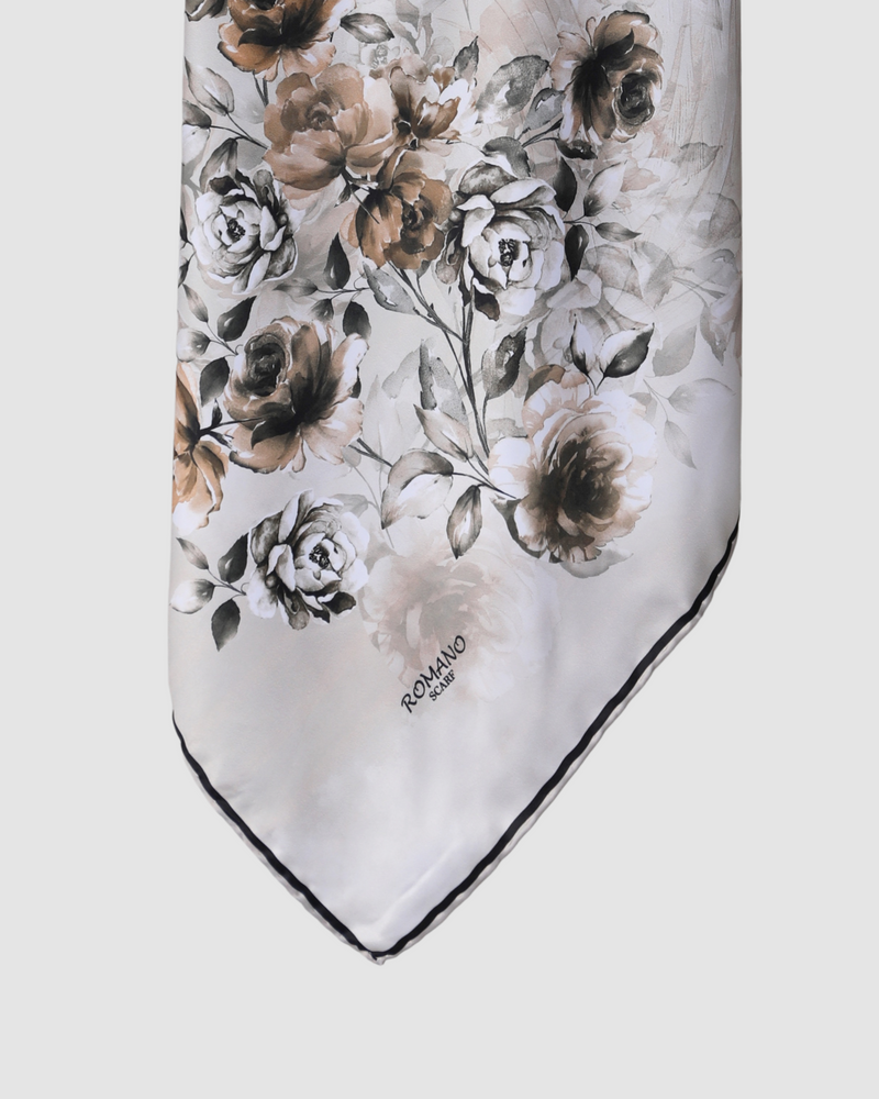 ROSE SILK SQUARE SCARF