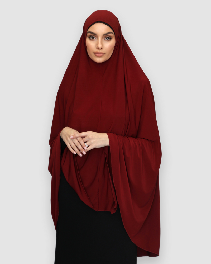 Maroon jilbab best sale