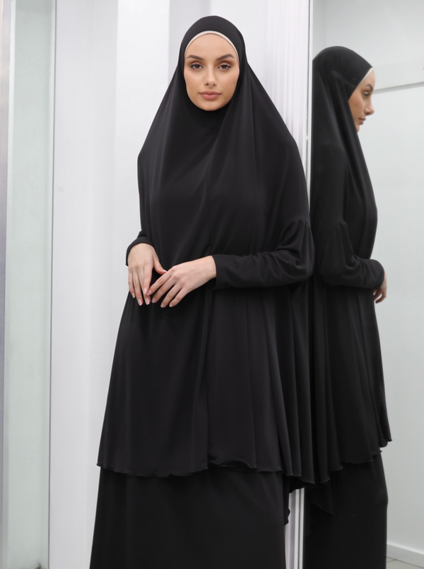 JILBAB WITH SLEEVES- BLACK
